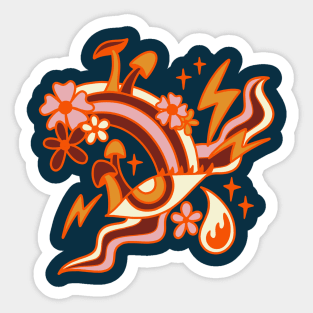 Psychedelic 70s Trippy Eye Sticker